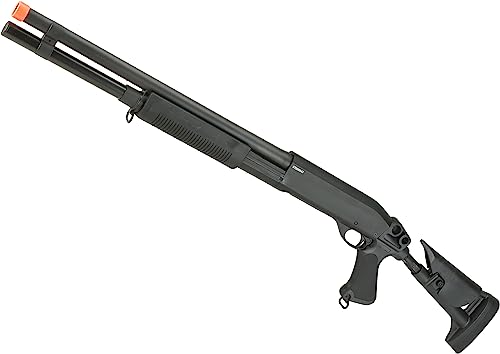 Evike Airsoft - CYMA Standard Metal M870 3-Round Burst Multi-Airsoft Shotshell Loading Airsoft Shotgun (Model: Retractable Stock Metal) - (PID: 60168)