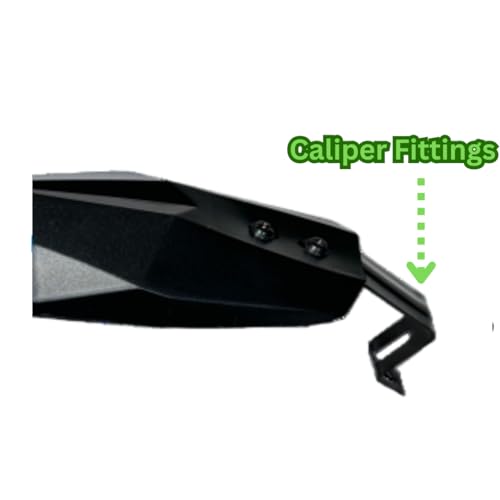 Image of Shrenik Cycle Mudguard Diamond Design Compatible 24 & 26 Inch Bicycle Fender Clip-on Front & Rear Set with Metal Caliper Fittings in Multicolor (Black-Green)