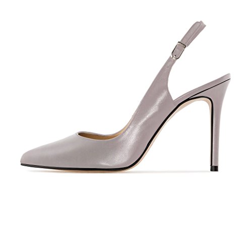 Eldof Women High Heels Pumps | Pointed Toe Slingback Stiletto | 10cm Classic Elegante Court Shoes