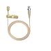 Lapel Microphone Lavalier mic Microphone For Wireless Professional Stage Microphone 3 Pins Beige