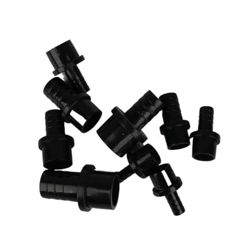Conector de manguera de PVC negro 32mm a accesorios de tubería con púas 20mm 3