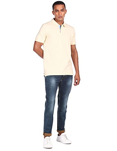 Image of Arrow Men's Solid Regular Fit Polo Shirt