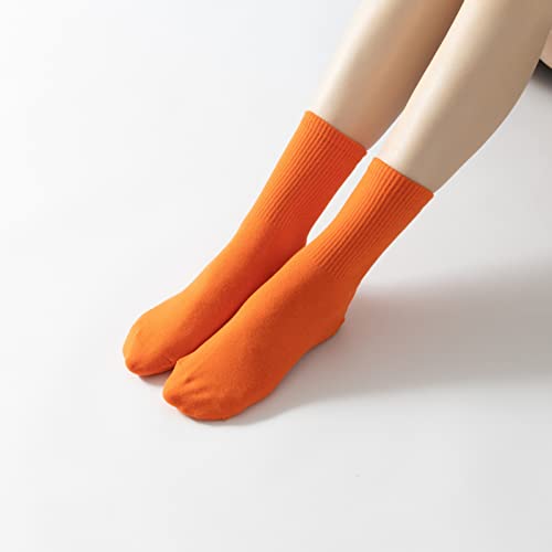 Yoga Pilates Socks with Grips for Women Non Slip Solid Candy Colored Cushioned Crew Socks for Barre Ballet Dance3