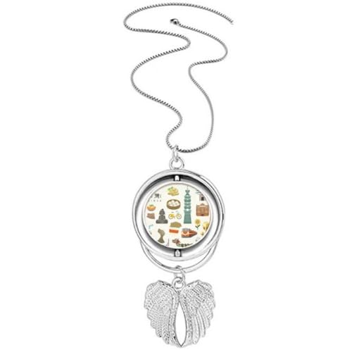 Pendentif ailes d'ange de Taiwan en argent pour collier élégant