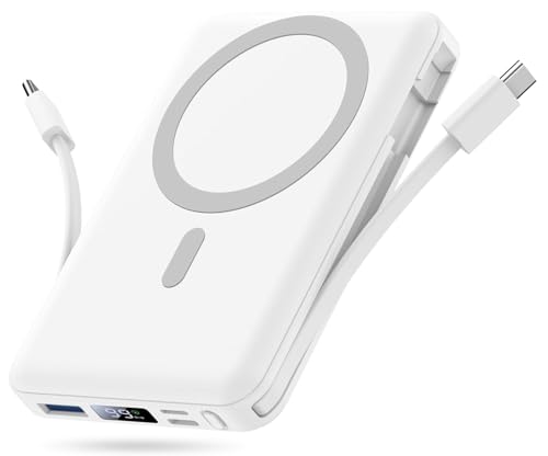 Yiisonger Power Bank Magnético 10000mAh, para Magsafe Powerbank Bateria Externa Carga Rapida, Cargador Portátil Inalámbrico Pantalla LED USB-C para iPhone 17/16/15/14/13/12/Pro/Pro MAX