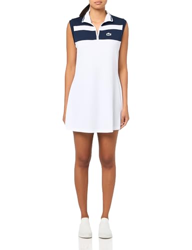 Robe tennis Lacoste blanche pour vos matchs et entraînements d'été