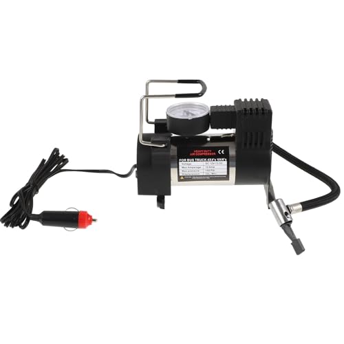 SHINYPASING Inflador de Neumáticos Portátil Compresor de Aire Eléctrico 16 Cilindros 140 PSI, Bomba de Aire Compacta para Coche Apagado Automático y Luz Led, Adecuado para Uso Automotriz