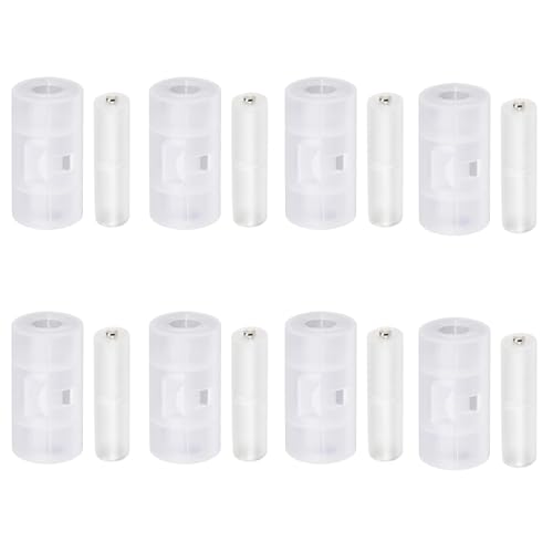hrsyyl 8pcs AAA to AA Battery Converter AAA to AA Battery Adapter and 8pcs AA to C Battery Converter...