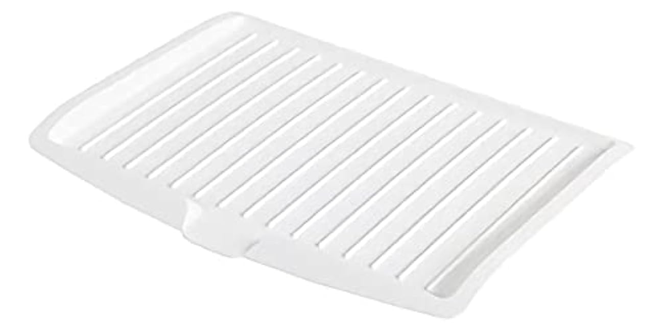 Kitchen Utility Draining Board, Light Weight, Space Efficient, Water Drain (White)