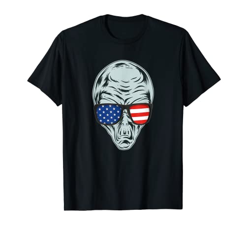 Divertidas gafas de sol patrióticas con la bandera americana patriota Camiseta