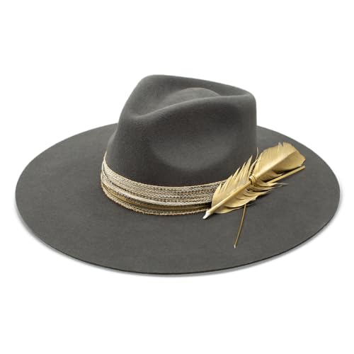 Charlie 1 Horse C1H x Lainey Wilson Smoke Ain't Clear Wool Fashion Hat (US, Alpha, Medium, Granite Grey)