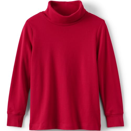 Lands' End Kids Long Sleeve Turtleneck Red Kids X-Large