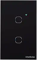 Interruptor Touch Inteligente Zigbee com 2 Teclas EZS 1002 Preto Intelbras