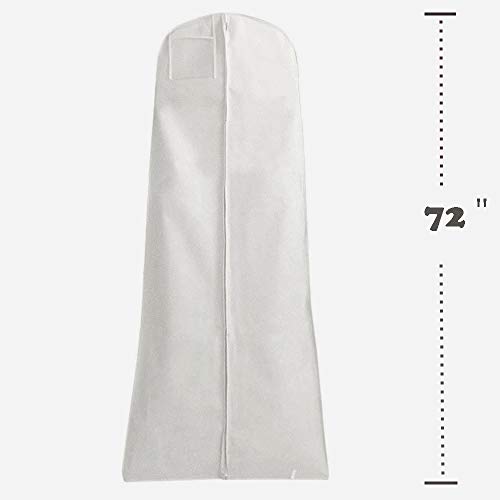 image for VANVENE Large Garment Bags 72 Saver Dustproof Cover Storage Bag Weddin
