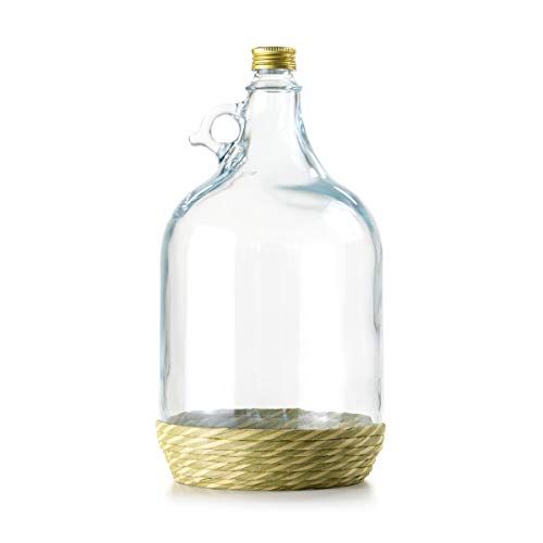 STI Dama Vetro Lt 5 con Veste in Paglia e Tappo a Vite