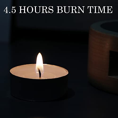 10Pcs Tea Lights Candles Unscented Tealight Candles Long Lasting Tea Candles Smokeless Dripless Small Votive Mini Candles Mess Free Candles For Home Decorative, Shabbat, 4.5 Hours, White #TOP2