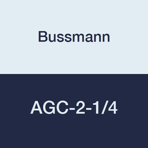 Bussmann agc-2 – 1/4 serie AGC Fuse, ad azione rapida, 2 – 1/4 Amp, 250 V, tubo di vetro, 1/10,2 cm x 1 – 1/10,2 cm (confezione da 5)