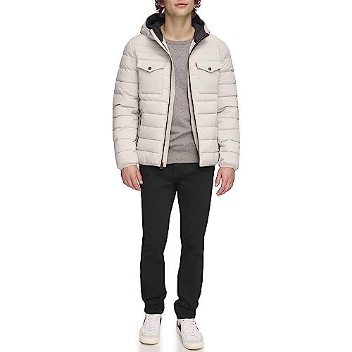 Image of Water Resistant Performance Stretch Hooded Puffer Jacket