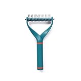 Flydem Hunde Bürsten Katzen Hundebürste Hundebürsten Kurzhaar Langhaar Entfilzungsmesser Unterwollbürsten Unterfellbürste Hund Haustiere Geknoteter Kamm Haarentfernung,Green,17.8X9.5X2.6cm