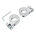 TCMT Chrome Foot Pegs Foot rest Mounting P-Clamp Footpeg Footrest Set Fits For Harley-Davidson 1 1/4