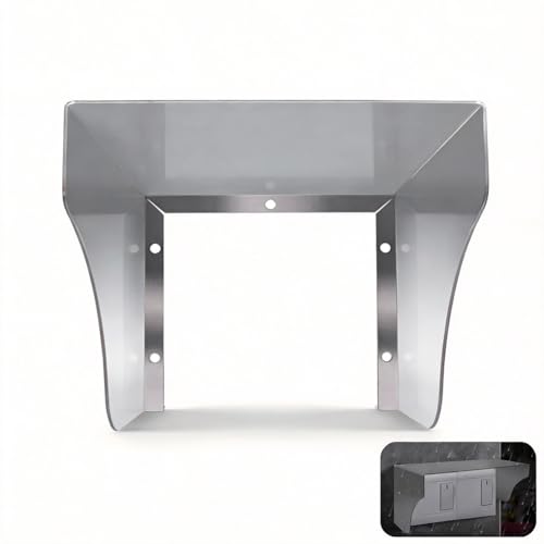 Housse de protection contre la pluie pour sonnette de porte en acier inoxydable - Résistante aux intempéries - 125 mm