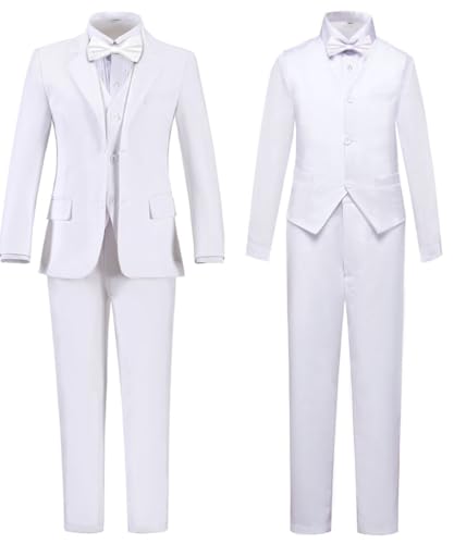 Image of Boys Suit for Kids Formal Slim Fit Tuxedo Suits Ring Bearer Outfit