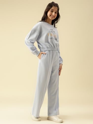 Image of Li'l Tomatoes Girls Tracksuit Set| Winter Looper Sweatshirt with Pajama| Kids Casual Co-Ord Set| 9-16 Years
