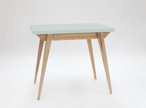 Ragaba Mesa de comedor Envelope plegable de 90/130 x 76 x 65 cm, para 4 a 6 personas, con un compartimento de 84 x 46 x 7 cm debajo de la mesa, madera FSC, ideal para cocina o comedor