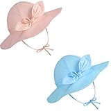 Syhood Baby Sommermütze Mädchen 2 Stücke Sonnenschutz Hut Baby Sonnenmütze Mädchen with Neck Protection Mütze Unisex Baby Sun Hat