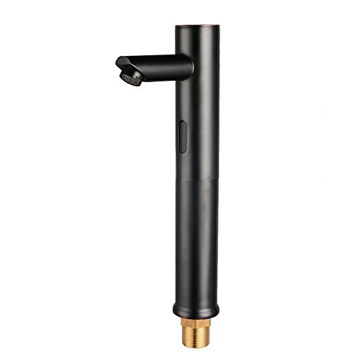 Touchless Bathroom Sink Faucet, with Automatic Motion Sensor Oil Rubbed Bronze Faucet Noble with Temperature MixerHands Free Bathrom Sink Tap Battery Operated