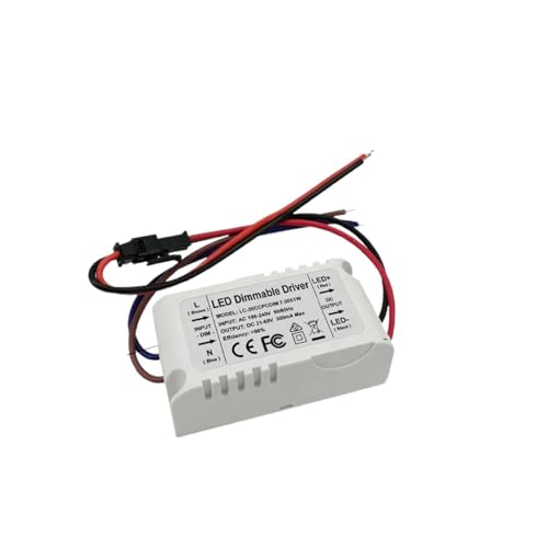 LED �����h���C�o�[ 3-7x1W 7-20x1W ���� 300mA 9-24V 21-65V �Ɩ��g�����X�A3W 5W 7W 9W 10W 12W 15W 18W �d���ɓK���Ă��܂�(300mA 21-65V PC)