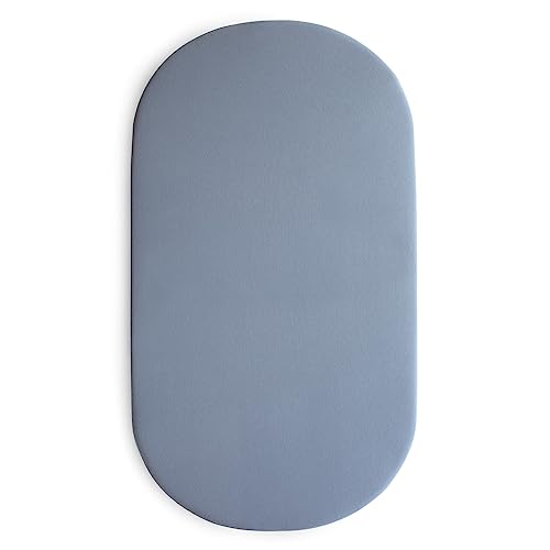 Image of mushie Stretchy & Soft Bassinet Crib Sheet | Fitted 16 inch x 30 inch (Tradewinds)