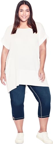 Women's Plus Size Lattice Butter Denim