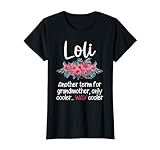 Loli Grandmother Design Edition Women's XS Black V-Neck Graphic Print T-Shirt