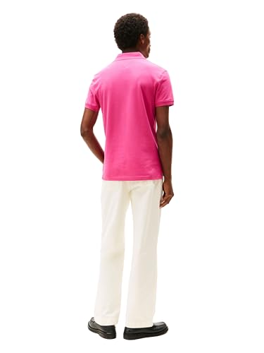 Image of Tommy Hilfiger Men's Short Sleeve Polo Shirts in Slim Fit with Stretch and Organic Pique Cotton