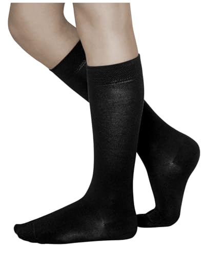 vitsocks Kinder Kniestrümpfe BAUMWOLLE dünne lange Socken (3x PACK)...