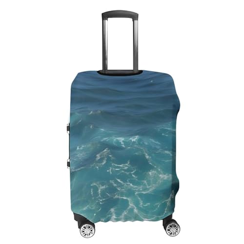 Carry on Luggage Cover The Blue Sea Suitcase Covers for Luggages Tsa Approved Travel Luggage Sleeve Protector Elastic Suitcase Protector Anti-Scratch Washable Fits 19-30 Inch Case -M4
