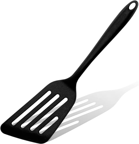 Image of Silicone Spatula - Nonstick, Heat Resistant Cooking & Baking Flipper for Pancakes, Omelettes, Pizza, Steak, Dosa - Ideal for Griddle Pans, Cookware and Fish Turner (Fish Spatula)