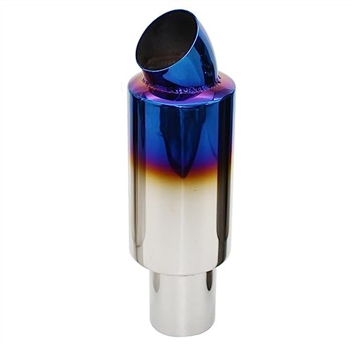Silencieux d'échappement en acier inoxydable bleu 63mm aux finitions soignées de style