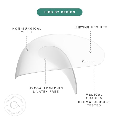 Contours Rx Lids by Design Eyelid Lift Strips with Travel Case and Tweezers, Invisible Eyelid Tape for Hooded Eyes - Image 2
