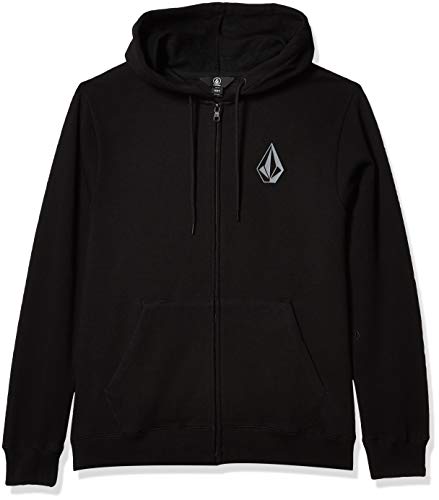 Volcom Men's Hooded Zip Fleece Sweatshirt, Black, Small