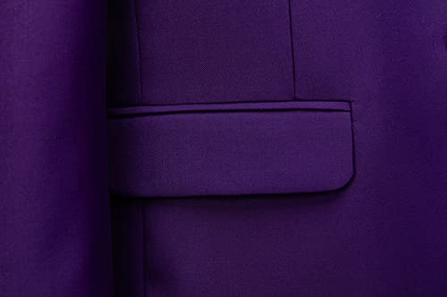 UNINUKOO Mens Suit Jacket Slim Fit Sport Coat 1 Button Notched Lapel Casual Fashion Dress Blazer for Men US Size 36 Purple4