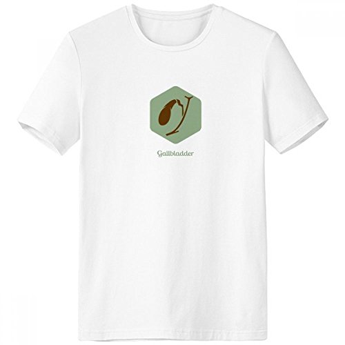 T-shirt Gallbladder homme blanc anti-irritation coupe sport confortable pour peau sensible