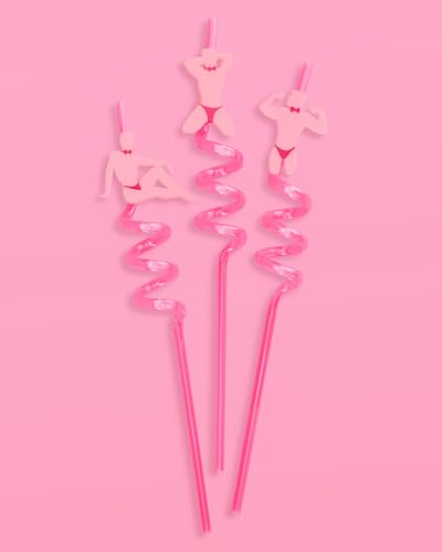 Set de 12 pitillos reutilizables color rosa miniatura 4