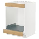 tiroir maximera trop haut Fabricado en Suecia ProTuning METOD/MAXIMERA Cabina base para vitro+horno con cajón, blanco/roble Forsbacka, 60x60 cm