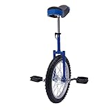 KONKENIE 24' Balance Unicycle Cycle for Fitness Exercise Hobbies 150kg/330.7lbs Leakproof Uni Wheel Cycling Outdoor Sports Fun Bike for Office Workers Cycling Enthusiasts,Height Adjustable (Blue)