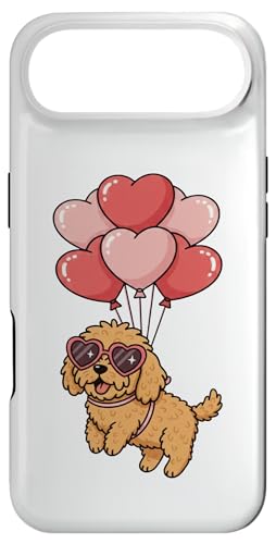 Funny Valentines Day Heart Balloons Goldendoodle Dog Lover �X�}�z�P�[�X iPhone Air �p