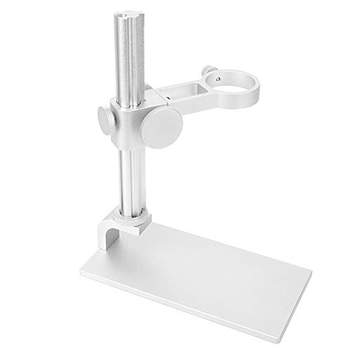 Adjustable Aluminum Alloy Stand Bracket Holder for USB Digital Electron Microscope with Clamp, Stable and Sturdy Bracket for Electronics Testing and Maintenance (White)