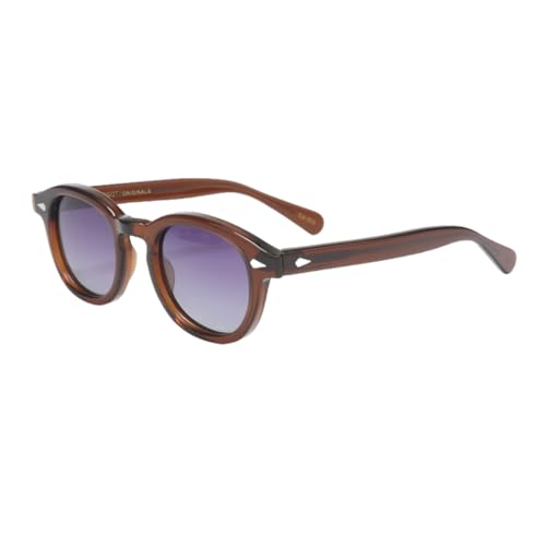 Lunettes de soleil polarisées de luxe homme femme protection UV400 marron violet