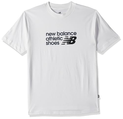 new balance Men's Brand T-Shirt,White,2XL